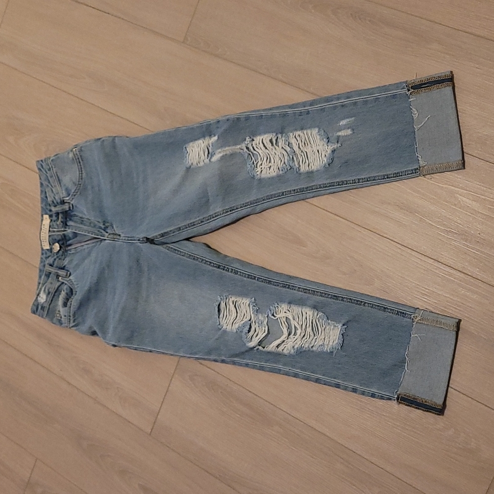 Ripped mom jeans